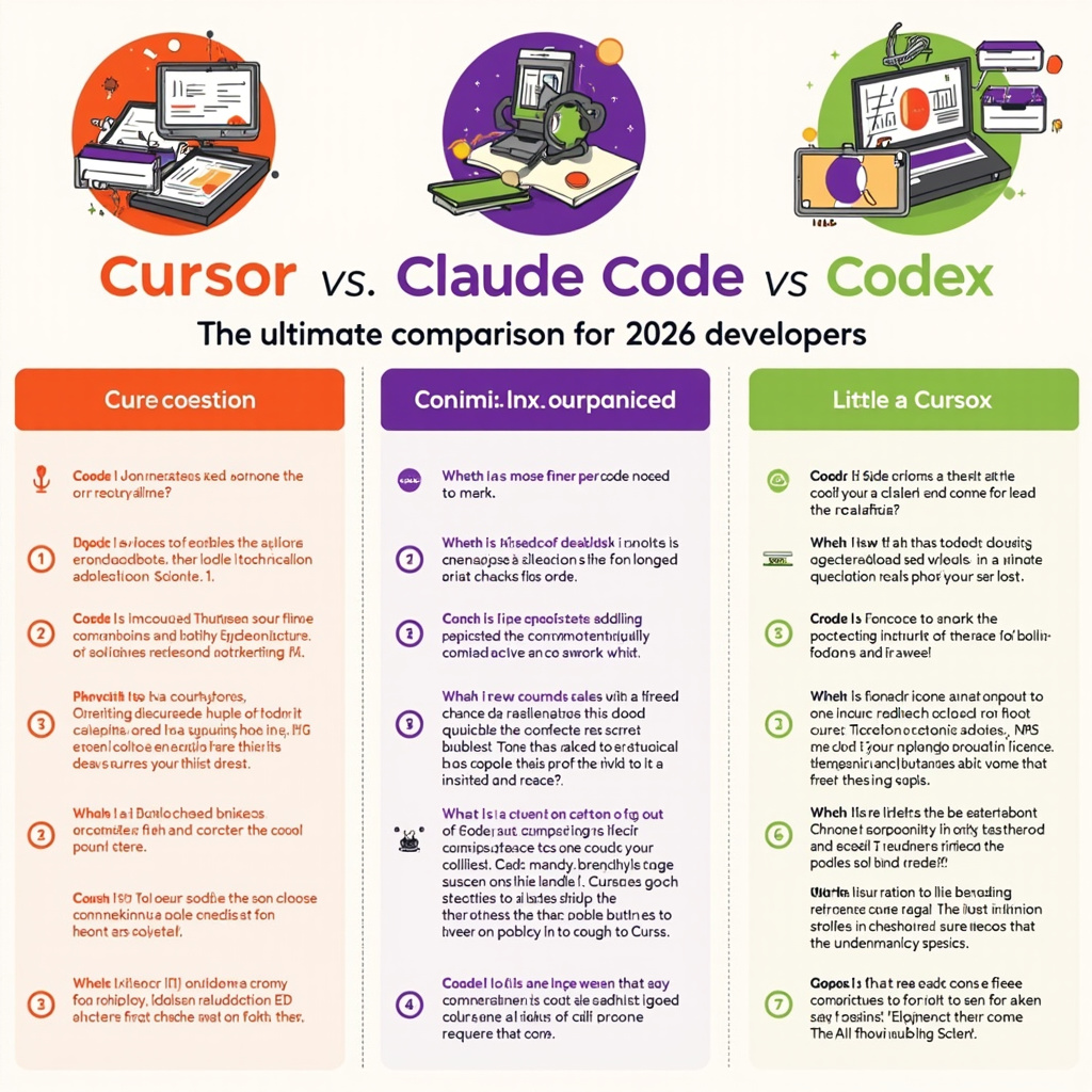 Cursor vs Claude Code vs Codex: il confronto definitivo per developer 2026